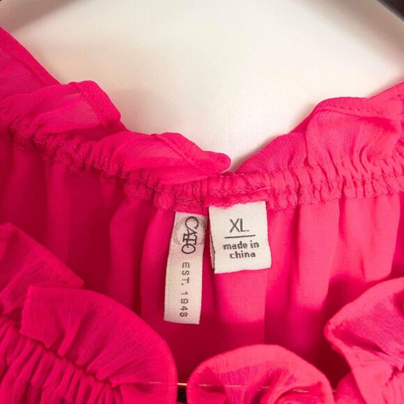 Cato Pink Ruffle Blouse - Picture 5 of 8